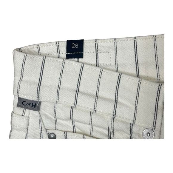 Citizens of Humanity Rocket Crop High Skinny Black White Striped Jeans Sz 26 EUC - Picture 6 of 8